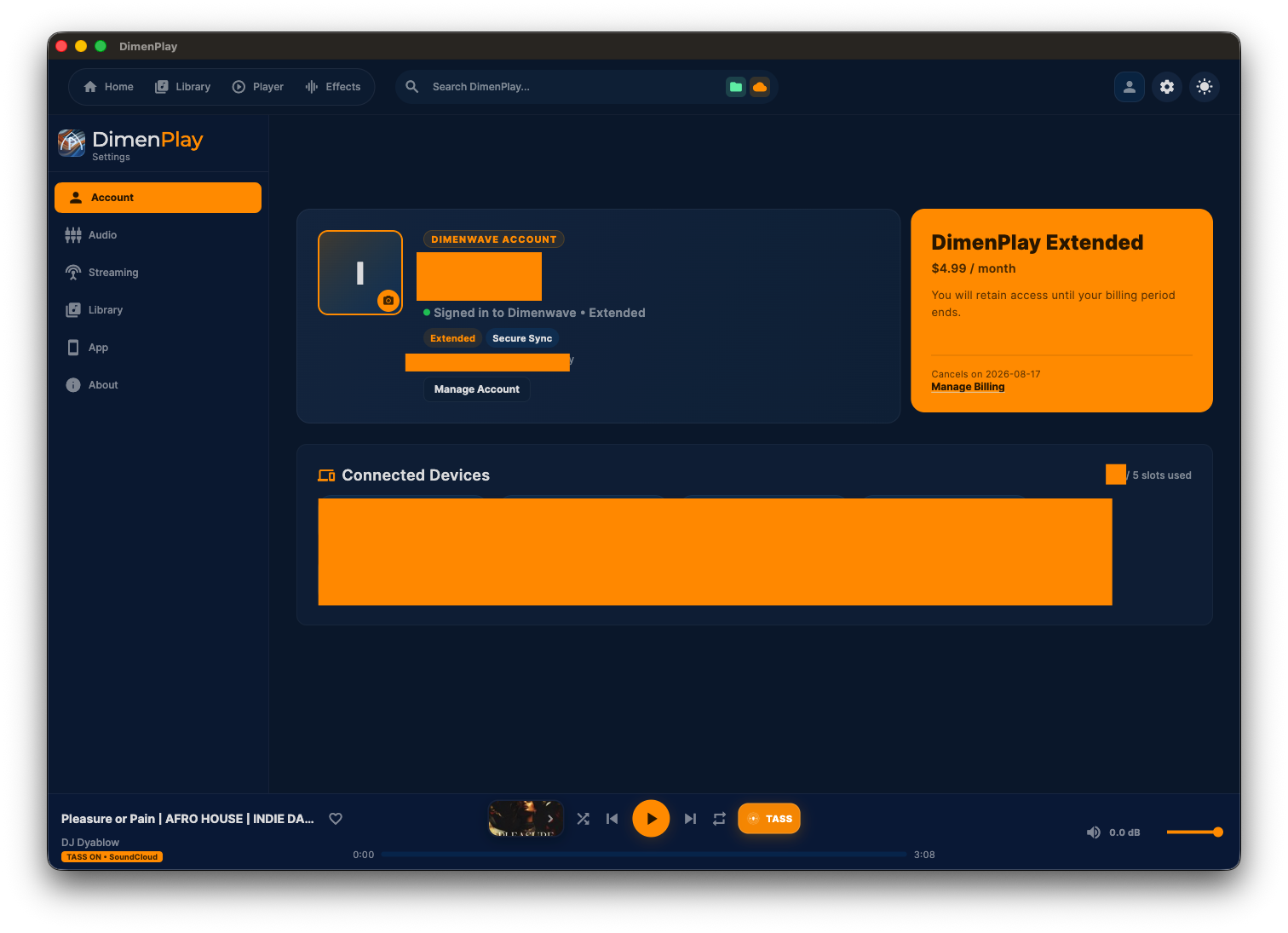 Account Desktop Interface