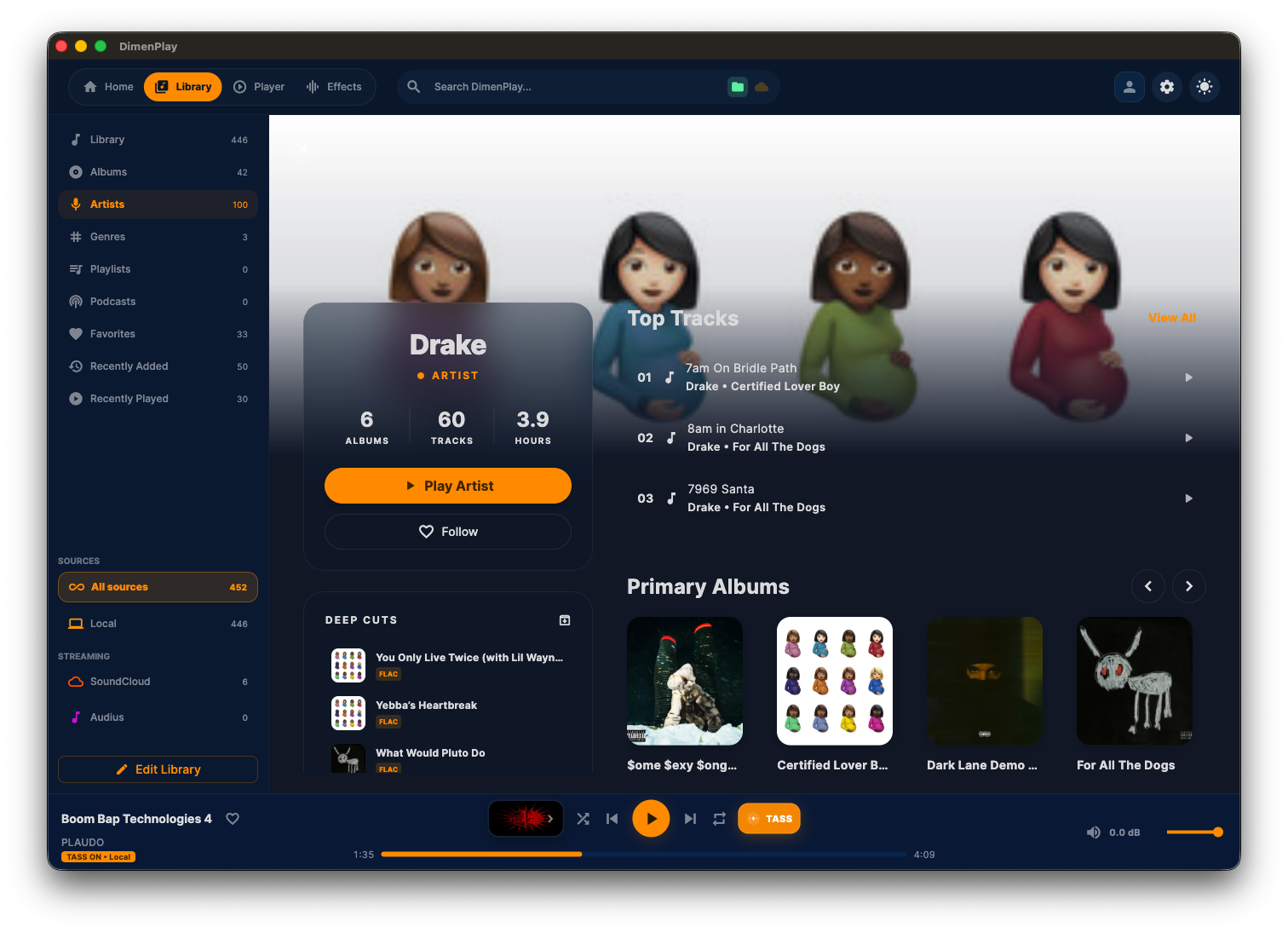 Artist Page Desktop
