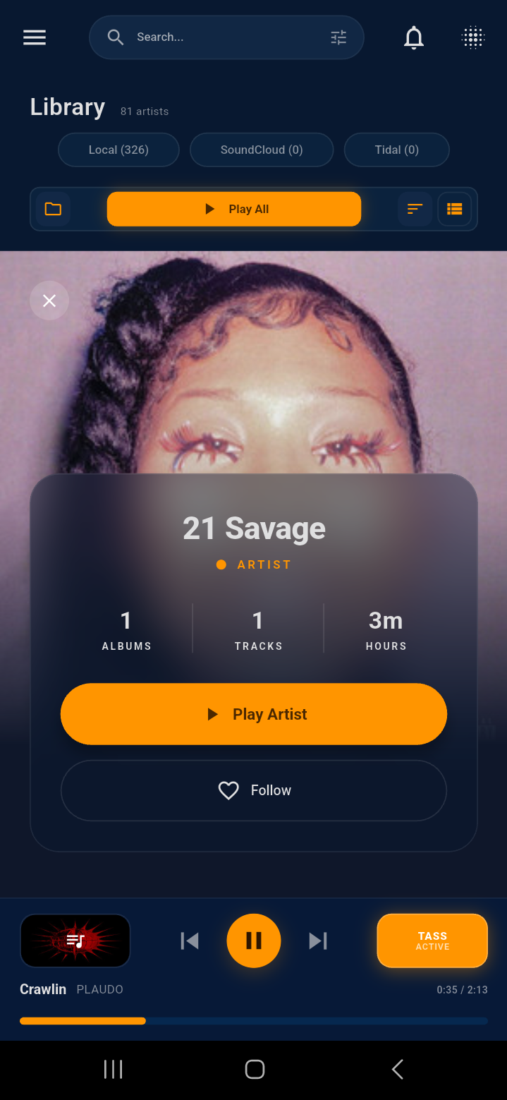 Artist Page Mobile