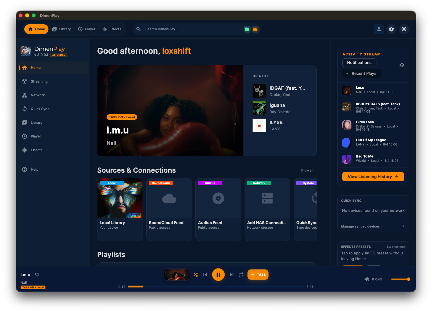 DimenPlay Desktop Home Interface