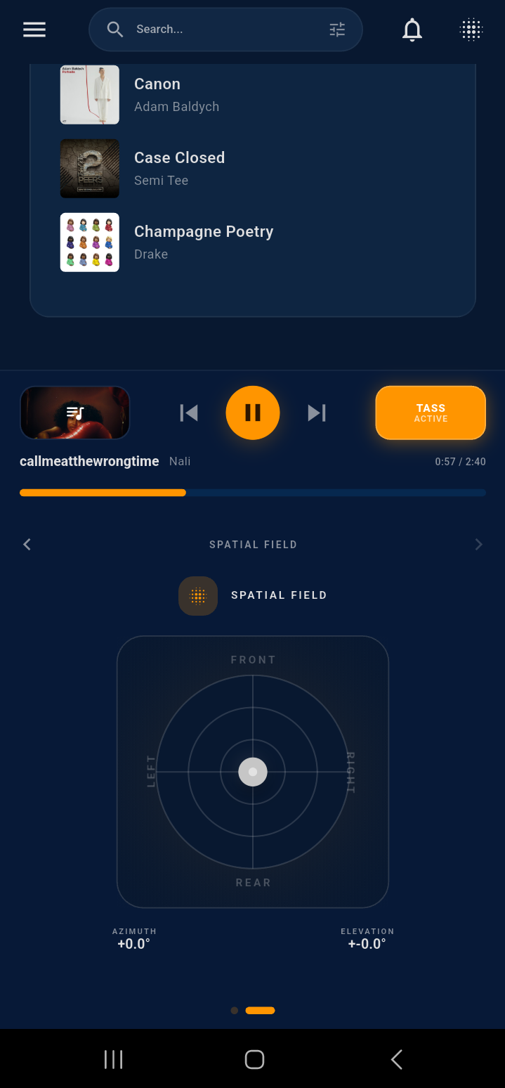 Media Bar Expanded Spatial Joystick Mobile