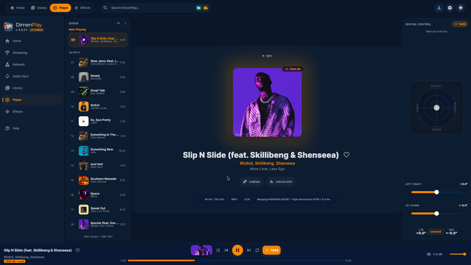 DimenPlay Desktop Player Interface