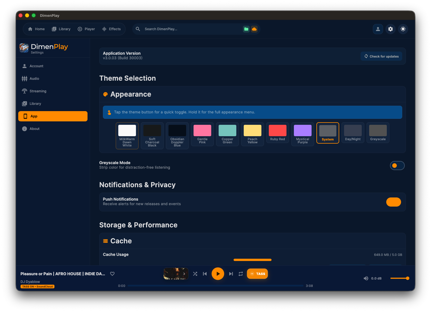 App Settings Desktop