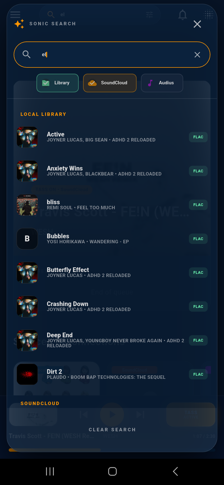 Sonic Search Mobile Full Results