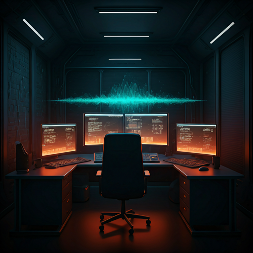 Futuristic workspace